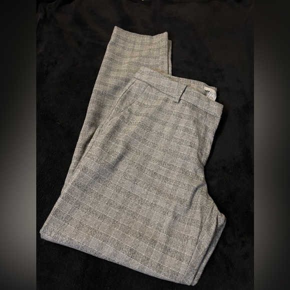 H&M GRAY PLAID PANTS/SLACKS - Picture 1 of 4